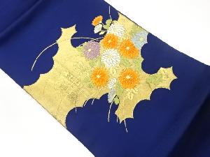 菊模様織出し名古屋帯